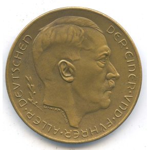 German WW2 NSDAP bronze coin 'Das Grossdeutsche Reich ist erstanden'