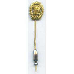 German WW2 DRL sports badge in gold 'Jena Wernstein' stickpin