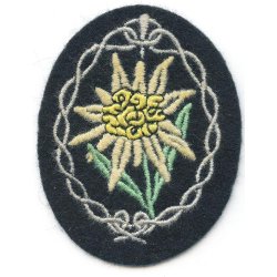 German WW2 Gebirgsj�ger Edelweiss sleeve badge