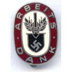 German WW2 RAD 'Arbeits Dank' and member's badge
