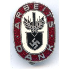 German WW2 RAD 'Arbeits Dank' and member's badge