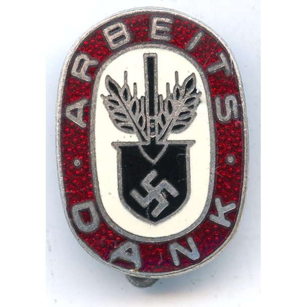 German WW2 RAD 'Arbeits Dank' and member's badge