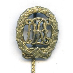 German WW2 DRL sports badge in gold 'Jena Wernstein' stickpin
