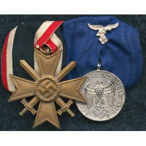 German WW2 2-place medal bar - Luftwaffe
