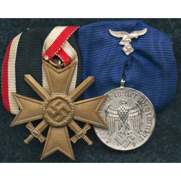 German WW2 2-place medal bar - Luftwaffe