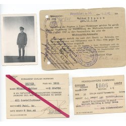 German WW2 Ober inspektor Walter Staack - Military administration paper group