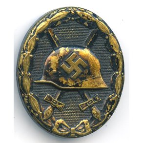 German WW2 Wound badge in black 1939 - Brass