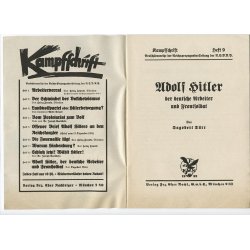 AH, German Worker and Front Soldier - Kampfschrift no9 1932