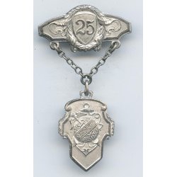 V.R.K.D - Travelling merchants -  25 y member's badge with case