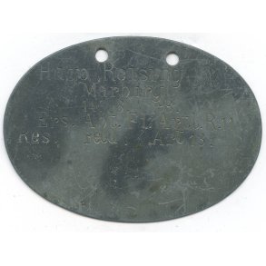 German WW1 Field artillery dog tag 