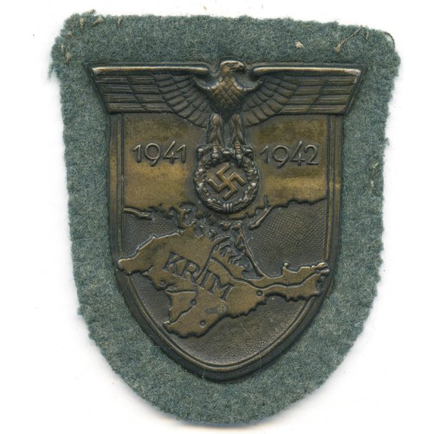 German WW2 Krim Army Campaign Shield - Side tabs!