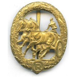 German WW2 Horse driver's badge in gold "Steinhauer &amp; Lck"