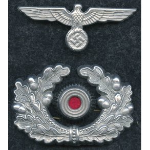 German WW2 Army EM/NCO's eagle, visor cap wreath & cockade