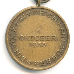 German WW2 October 1st 1938 Commemorative Medal