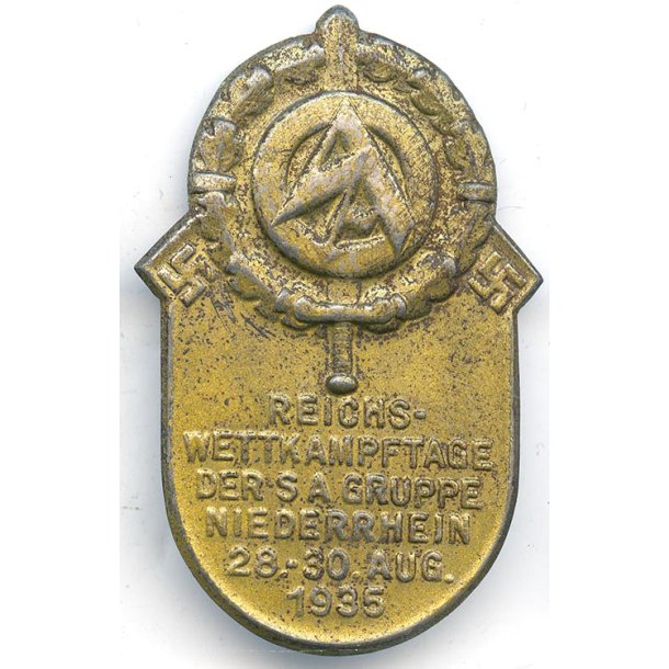 German WW2 SA - ReichsWettkampftage SA Gruppe Niederrhein