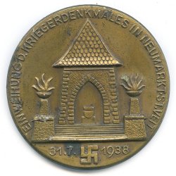 German WW2 inauguration of the war memorial in Neumarkt 1938 badge