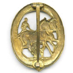 German WW2 Horse driver's badge in gold "Steinhauer &amp; Lck"