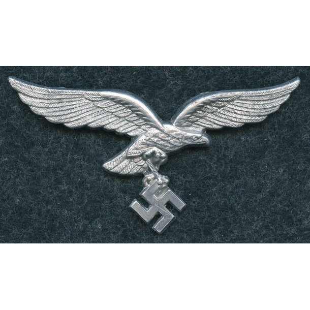 Luftwaffe EM/NCO's visor cap eagle in metal 'FLL'