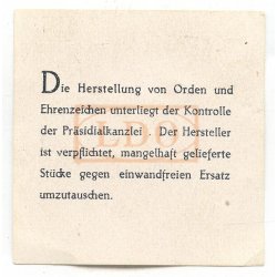 German WW2 LDO guarantee label awards