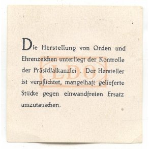 German WW2 LDO guarantee label awards