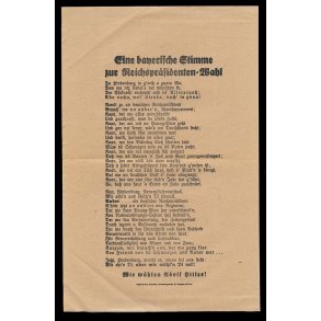NSDAP 1932 president Election flyer