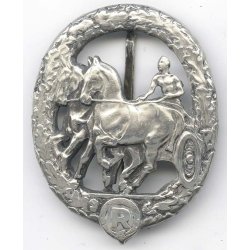 German WW2 Horse driver's badge in Silver "Chr Lauer"