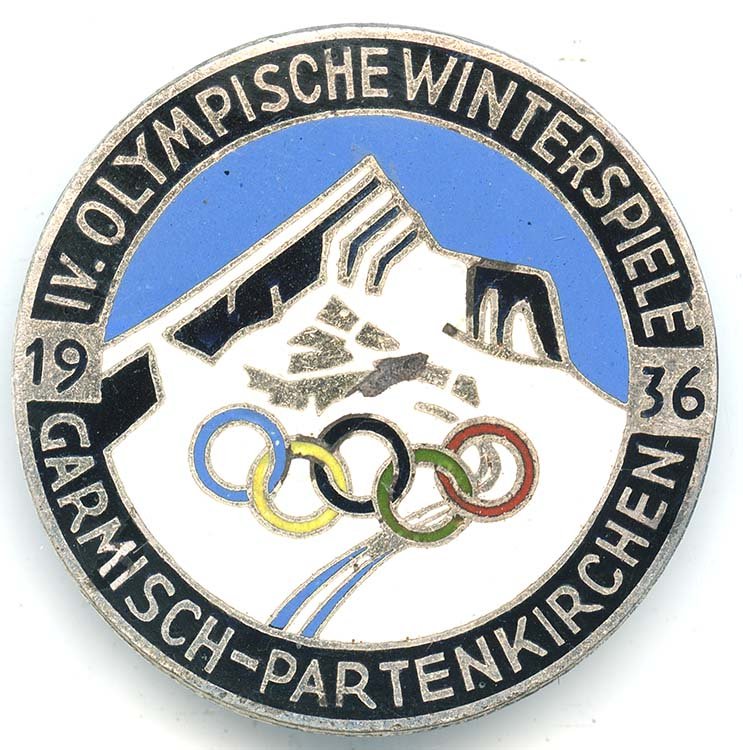 Garmisch-Patenkirchen 1936 Olympic games visitor's badge - German WW1-2 ...