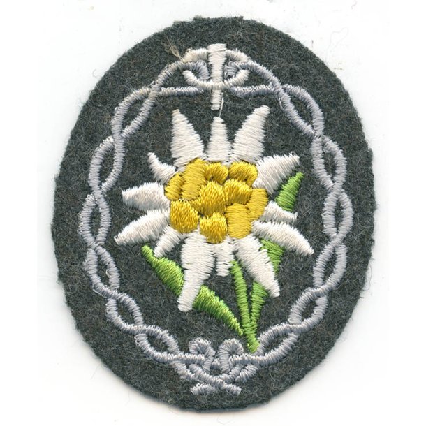 German WW2 Gebirgsjger Edelweiss armpatch