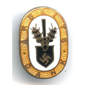 RAD Golden 'Arbeits Dank' honor badge 'H. Aurich'