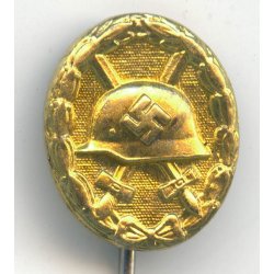 German WW2 Wound badge in gold 1939 'L/15' miniature