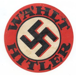 NSDAP 1932/1933 Election "Choose Hitler" sticker