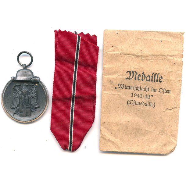German WW2 Eastern front medal '19' with bag