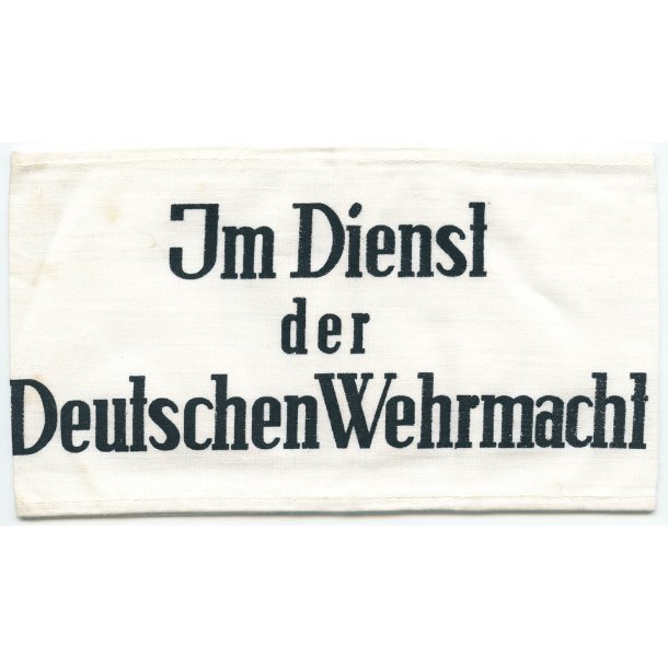 German WW2 "Im Dienst der Deutschen Wehrmacht" armband