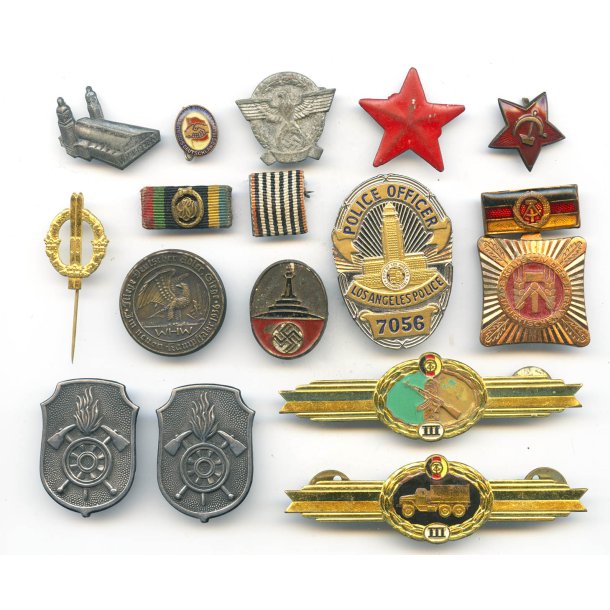 Mixed lot of badges, pins etc WW2 etc...