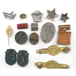 Mixed lot of badges, pins etc WW2 etc...