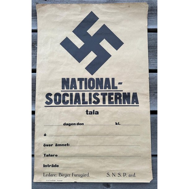 Swedish WW2 NS SNSP meeting poster