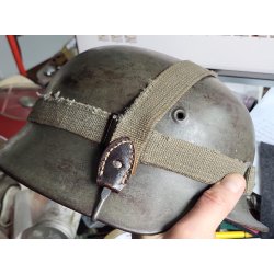 German WW2 Army SD M35 helmet with camo strap