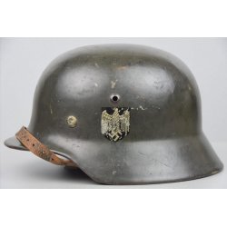 German WW2 Double decal Army M35 helmet - published