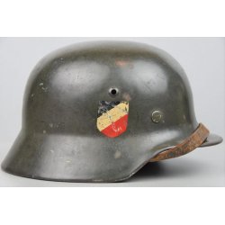 German WW2 Double decal Army M35 helmet - published