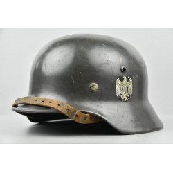 German WW2 Double decal Army M35 helmet - published